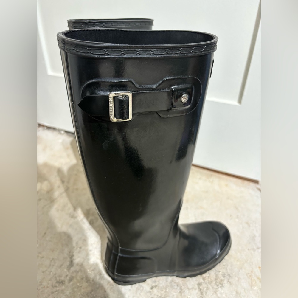Hunter Women's Original Tall Gloss Rain Boots size 6 black - Picture 16 of 16